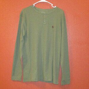Original Penguin NEW Men Large Green Warm Outdoor Vacation Long Sleeve Shirt